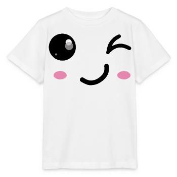 Clin d’œil sourire - T-shirt bio MINI CREATOR Stanley/Stella Enfant - blanc - Devant - Maike (125cm)