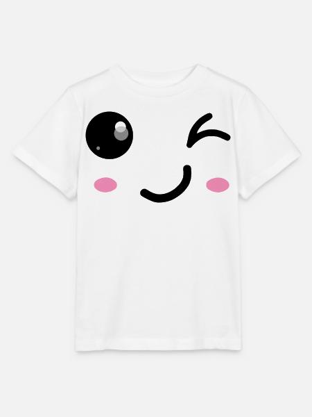 Zwinkerndes Lächeln - Stanley/Stella Kinder T-Shirt MINI CREATOR - Weiß