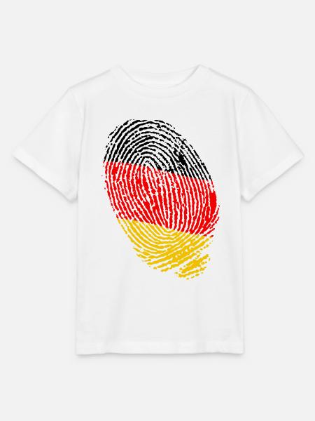 Fingerabdrücke der deutschen Flagge - Stanley/Stella Kinder T-Shirt MINI CREATOR  - Weiß