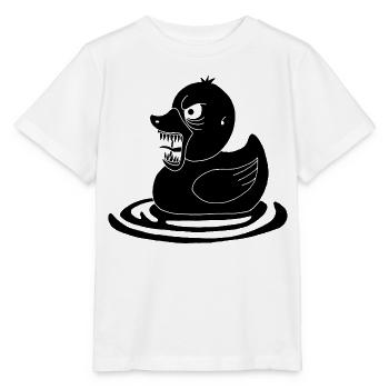 Canard démoniaque noir - T-shirt bio MINI CREATOR Stanley/Stella Enfant - blanc - Devant - Maike (125cm)