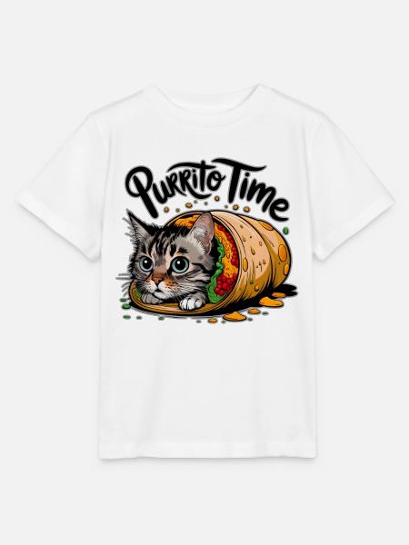Purrito Gatto - Stanley/Stella T-shirt MINI CREATOR til børn - hvid