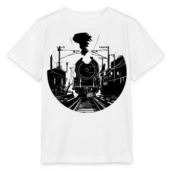 Railway Drawing - Stanley/Stella MINI CREATOR Kids’ T-Shirt - white - Front - Maike (125cm)