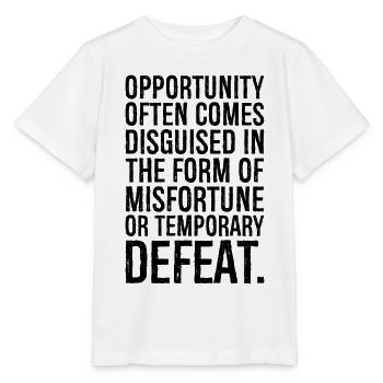 L’opportunité se présente souvent sous la forme - T-shirt bio MINI CREATOR Stanley/Stella Enfant - blanc - Devant - Maike (125cm)