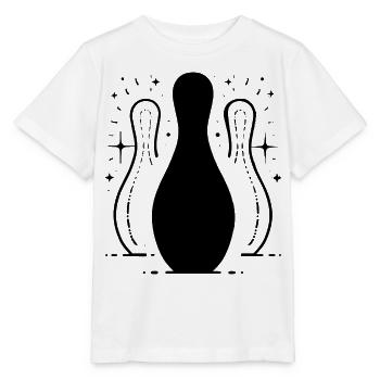 Croquis de bowling - T-shirt bio MINI CREATOR Stanley/Stella Enfant - blanc - Devant - Maike (125cm)