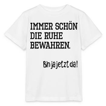 IRONIE RUHE BEWAHREN - Stanley/Stella Kinder T-Shirt MINI CREATOR  - Weiß - Vorne - Maike (125cm)