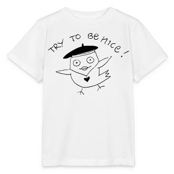 Danse d’amour beatnik => arrêter la Seconde Guerre mondiale = > futur - T-shirt bio MINI CREATOR Stanley/Stella Enfant - blanc - Devant - Maike (125cm)