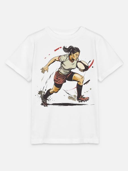 Weiblicher Rugbyspieler - Stanley/Stella Kinder T-Shirt MINI CREATOR - Weiß