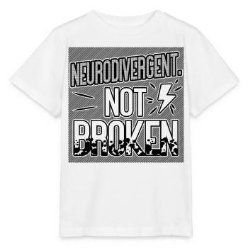 Neurodivergent Not Broken – Neurodiversity Pride - Stanley/Stella Kinder T-Shirt MINI CREATOR  - Weiß - Vorne - Maike (125cm)