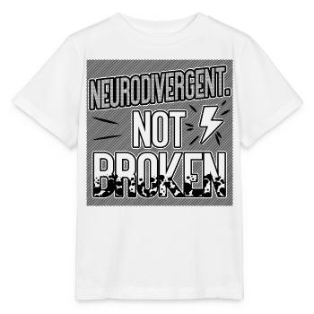 Neurodivergent Not Broken – Neurodiversity Pride - Stanley/Stella Kinder T-Shirt MINI CREATOR  - Weiß - Vorne - Maike (125cm)