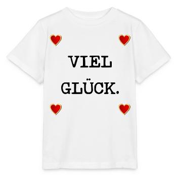 HERZ GLÜCKWÜNSCHE VIEL GLÜCK - Stanley/Stella Kinder T-Shirt MINI CREATOR  - Weiß - Vorne - Maike (125cm)