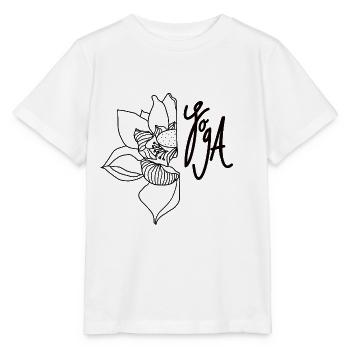 Yoga Lotus - Stanley/Stella Kinder T-Shirt MINI CREATOR  - Weiß - Vorne - Maike (125cm)