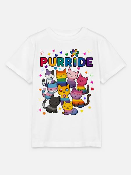 Purride LGBT Katzen - Stanley/Stella Kinder T-Shirt MINI CREATOR  - Weiß