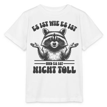 Raton laveur - C’est ce que c’est et ce n’est pas génial - T-shirt bio MINI CREATOR Stanley/Stella Enfant - blanc - Devant - Maike (125cm)