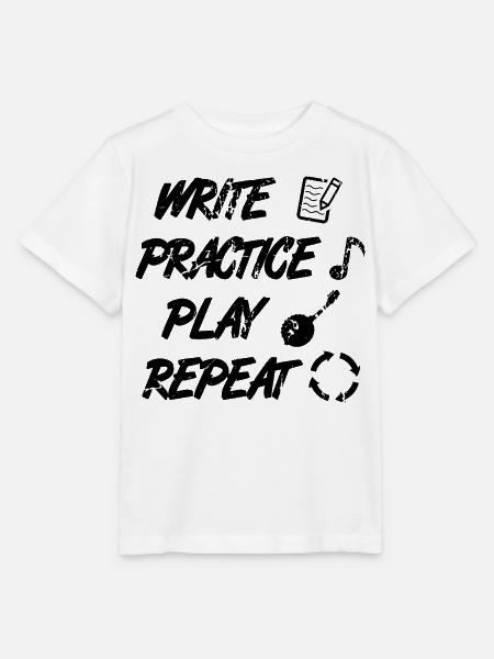 Write Practice Play Repeat - Stanley/Stella Kinder T-Shirt MINI CREATOR - Weiß