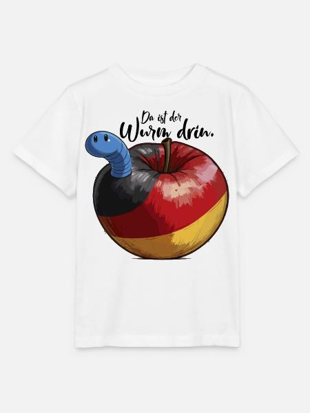 In Deutschland ist der blaue Wurm im Apfel Fck afd - Stanley/Stella Kinder T-Shirt MINI CREATOR - Weiß