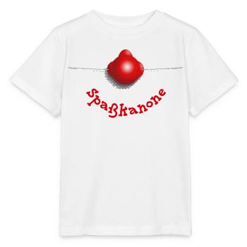 Clown nose – fun cannon - Stanley/Stella MINI CREATOR Kids’ T-Shirt - white - Front - Maike (125cm)