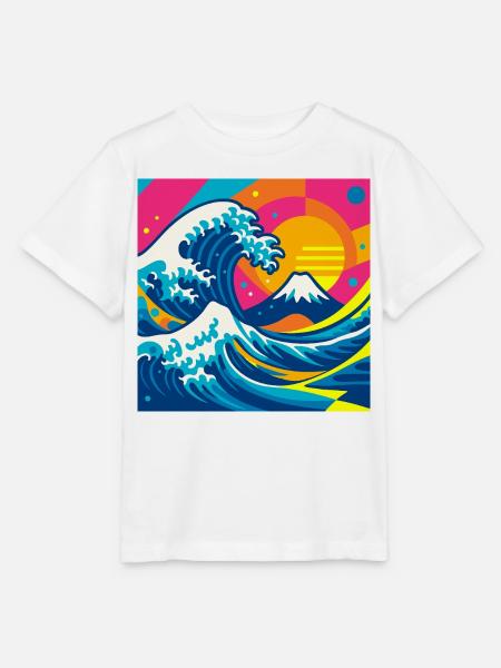 Die (fast) weise Welle - Stanley/Stella Kinder T-Shirt MINI CREATOR - Weiß