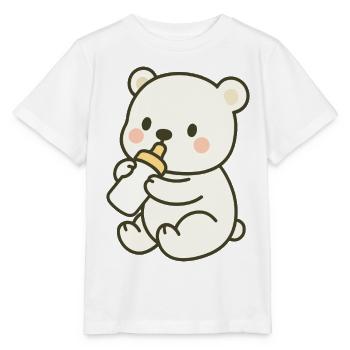 Milchzeit im Eis - Stanley/Stella Kinder T-Shirt MINI CREATOR  - Weiß - Vorne - Maike (125cm)