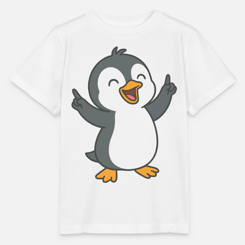 Tanzender Pinguin - Stanley/Stella Kinder T-Shirt MINI CREATOR  - Weiß