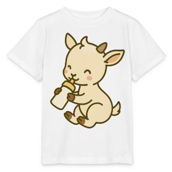 Milking time with kids - Stanley/Stella MINI CREATOR Kids’ T-Shirt - white - Front - Maike (125cm)