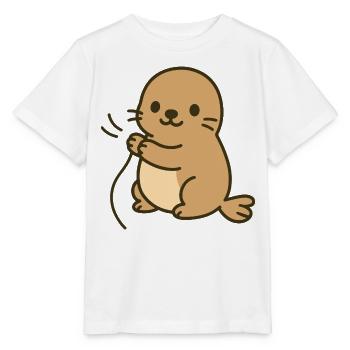 Snuggled up & sea - Stanley/Stella MINI CREATOR Kids’ T-Shirt - white - Front - Maike (125cm)