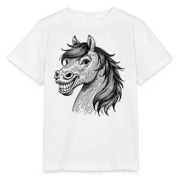 Elegant horse – silhouette for equestrian fans - Stanley/Stella MINI CREATOR Kids’ T-Shirt - white - Front - Maike (125cm)