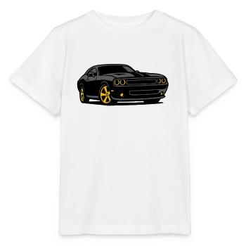 Muscle de nuit avec jantes jaunes - T-shirt bio MINI CREATOR Stanley/Stella Enfant - blanc - Devant - Maike (125cm)