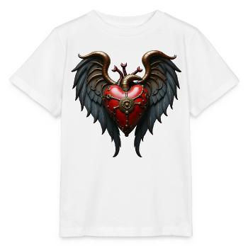 Das schlagende Herz der Mechanik, - Stanley/Stella Kinder T-Shirt MINI CREATOR  - Weiß - Vorne - Maike (125cm)