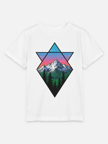 Diamond Mountains Dämmerung - Stanley/Stella Kinder T-Shirt MINI CREATOR  - Weiß