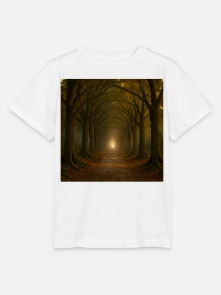 Mystischer Baumweg im Herbstlicht - Stanley/Stella Kinder T-Shirt MINI CREATOR - Weiß