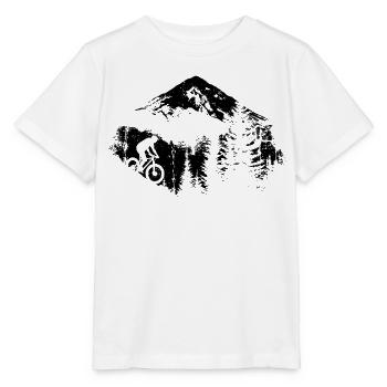 Croquis de VTT - T-shirt bio MINI CREATOR Stanley/Stella Enfant - blanc - Devant - Maike (125cm)