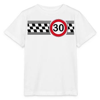 30e anniversaire du drapeau de course - T-shirt bio MINI CREATOR Stanley/Stella Enfant - blanc - Devant - Maike (125cm)