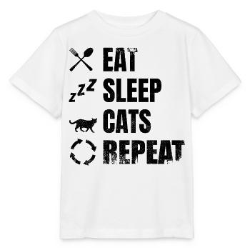 Katzenliebhaber Zeitplan - Stanley/Stella Kinder T-Shirt MINI CREATOR  - Weiß - Vorne - Maike (125cm)
