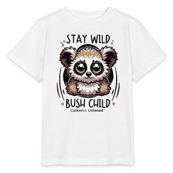 Adorable Grands Yeux Fluffy Galago Bush Bébé Mignon - T-shirt bio MINI CREATOR Stanley/Stella Enfant - blanc - Devant - Maike (125cm)