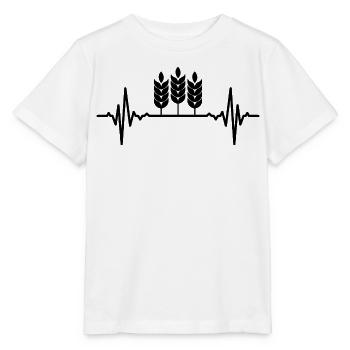 Wheat cultivation heartbeat - Stanley/Stella MINI CREATOR Kids’ T-Shirt - white - Front - Maike (125cm)