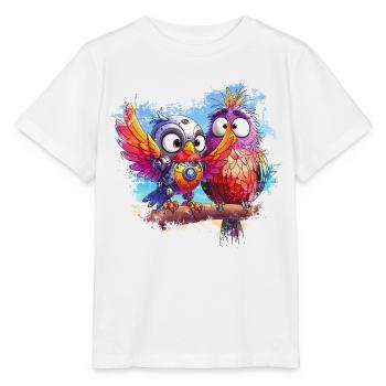 Strandroboter Vögel, Licht, Freude, Farben - Stanley/Stella Kinder T-Shirt MINI CREATOR  - Weiß - Vorne - Maike (125cm)
