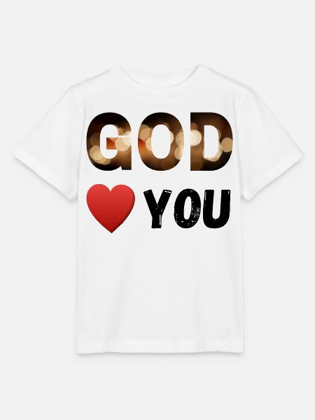 Gott liebt dich - Stanley/Stella Kinder T-Shirt MINI CREATOR - Weiß