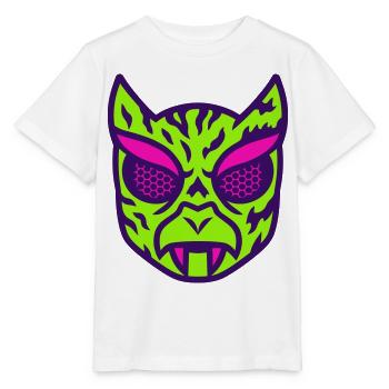 Masque Vipère Néon - T-shirt bio MINI CREATOR Stanley/Stella Enfant - blanc - Devant - Maike (125cm)