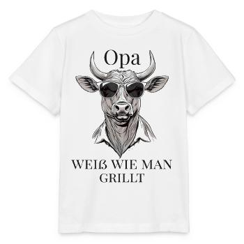 Opa weiß, wie man grillt – Kult für den Rost - Stanley/Stella Kinder T-Shirt MINI CREATOR  - Weiß - Vorne - Maike (125cm)