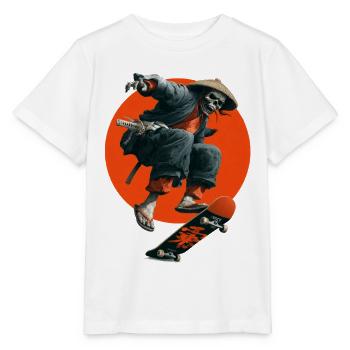 Ronin Zombie Skater - T-shirt bio MINI CREATOR Stanley/Stella Enfant - blanc - Devant - Maike (125cm)