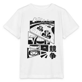 Racing driver behind the wheel of an F1 car - Stanley/Stella MINI CREATOR Kids’ T-Shirt - white - Front - Maike (125cm)