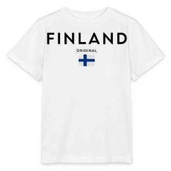 Finnischer Stolz, minimalistisches, schlankes Design - Stanley/Stella Kinder T-Shirt MINI CREATOR  - Weiß - Vorne - Maike (125cm)