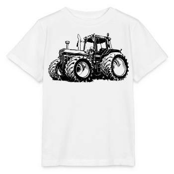 Silhouette de tracteur puissante - T-shirt bio MINI CREATOR Stanley/Stella Enfant - blanc - Devant - Maike (125cm)