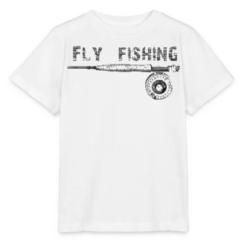 Fly fishing - Stanley/Stella Kinder T-Shirt MINI CREATOR  - Weiß - Vorne - Maike (125cm)