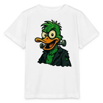 Frankenquack – Verrückte Halloween-Ente - Stanley/Stella Kinder T-Shirt MINI CREATOR  - Weiß - Vorne - Maike (125cm)
