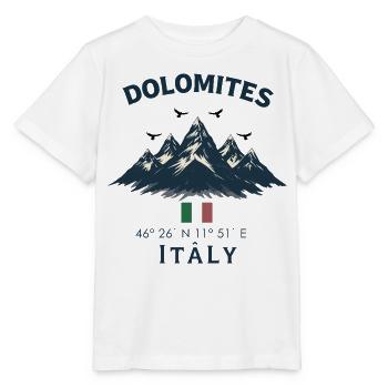 Montagnes Dolomites Italie Design - T-shirt bio MINI CREATOR Stanley/Stella Enfant - blanc - Devant - Maike (125cm)