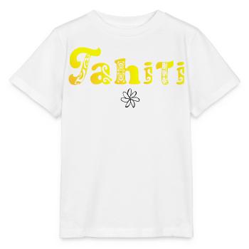 Tahiti (Sonnenuntergang) - Stanley/Stella Kinder T-Shirt MINI CREATOR  - Weiß - Vorne - Maike (125cm)