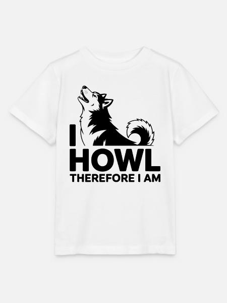 Lustiges Husky-Wolf-Heul-Zitat-Design - Stanley/Stella Kinder T-Shirt MINI CREATOR - Weiß