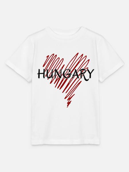 Ich liebe Ungarn, Herz Ungarn - Stanley/Stella Kinder T-Shirt MINI CREATOR  - Weiß