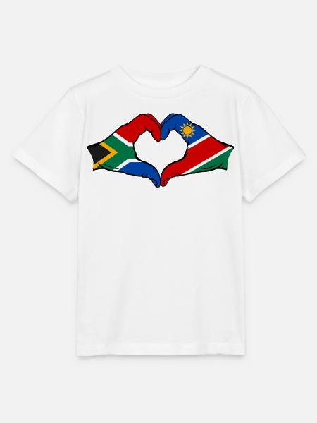 Südafrika Namibia Flagge Herz - Stanley/Stella Kinder T-Shirt MINI CREATOR - Weiß